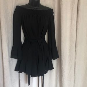 Boutique black off shoulder dress